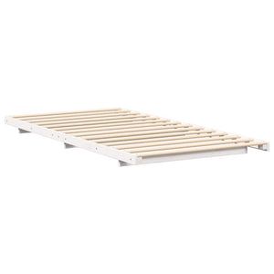vidaXL Struttura letto a terra Bianco 90 x 210 cm