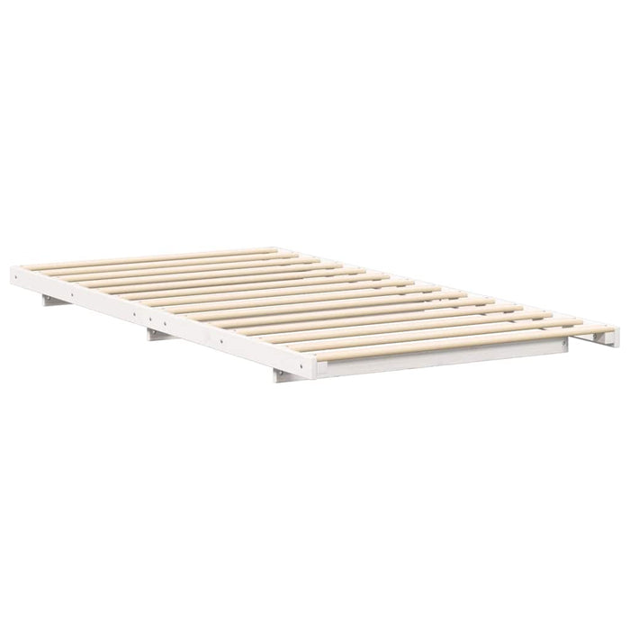 vidaXL Struttura letto a terra Bianco 90 x 210 cm