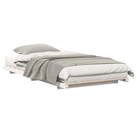 vidaXL Struttura letto a terra Bianco 90 x 210 cm