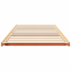 vidaXL Struttura letto a terra Cera marrone 90 x 210 cm