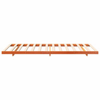 vidaXL Struttura letto a terra Cera marrone 90 x 210 cm