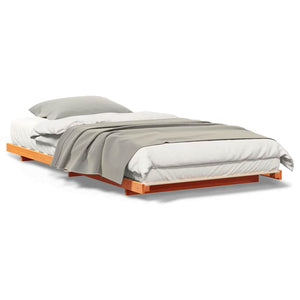 vidaXL Struttura letto a terra Cera marrone 90 x 210 cm