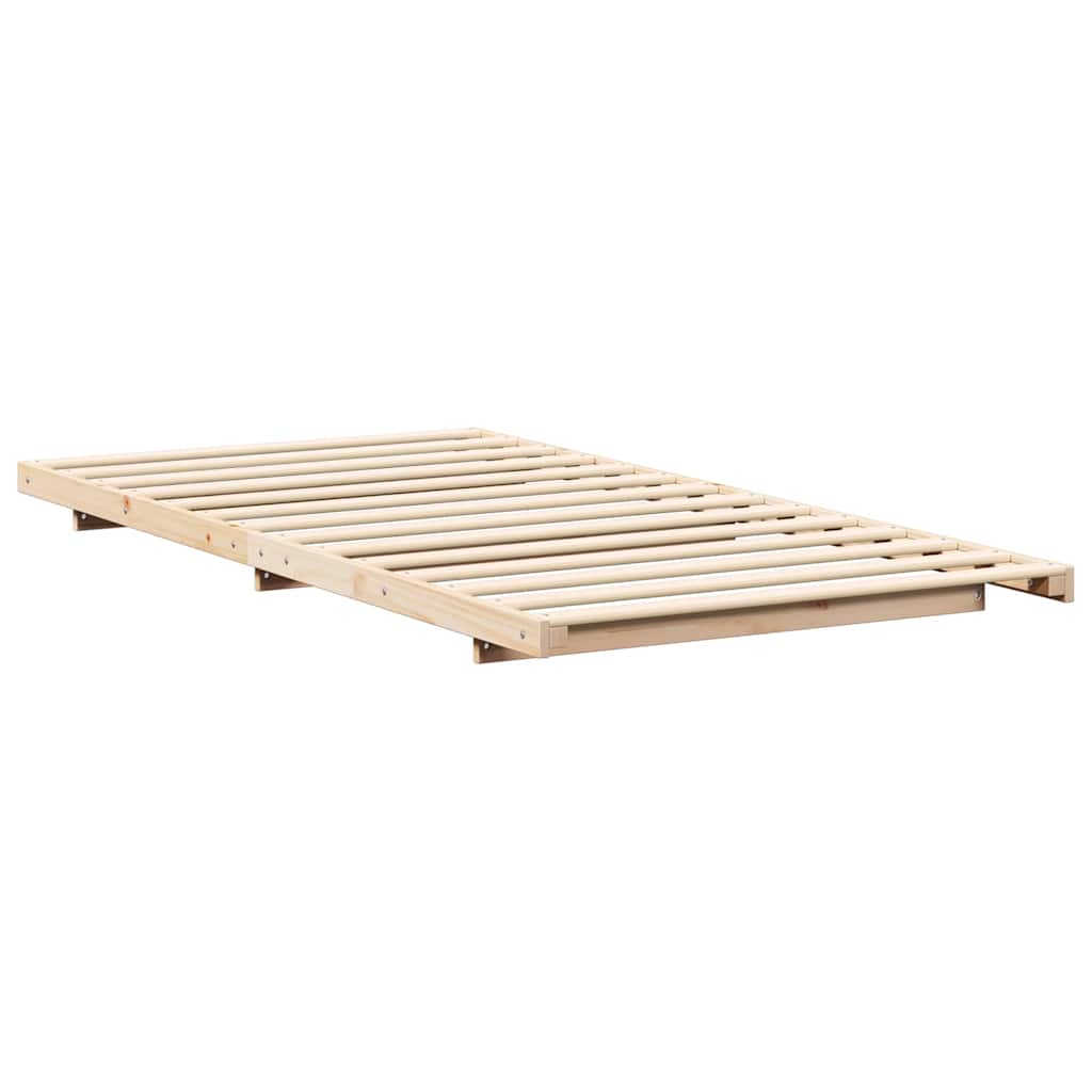 vidaXL Struttura letto a terra Marrone 100 x 210 cm