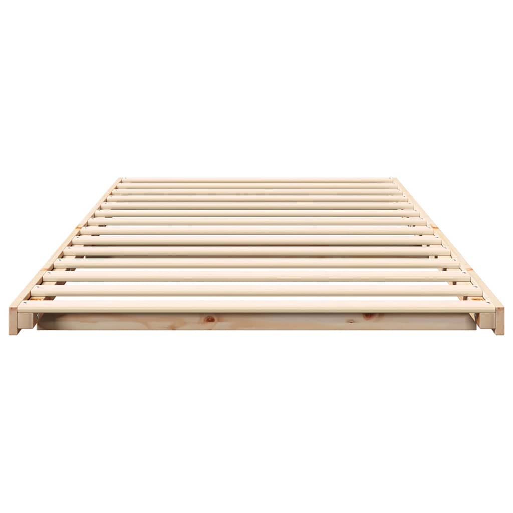 vidaXL Struttura letto a terra Marrone 100 x 210 cm
