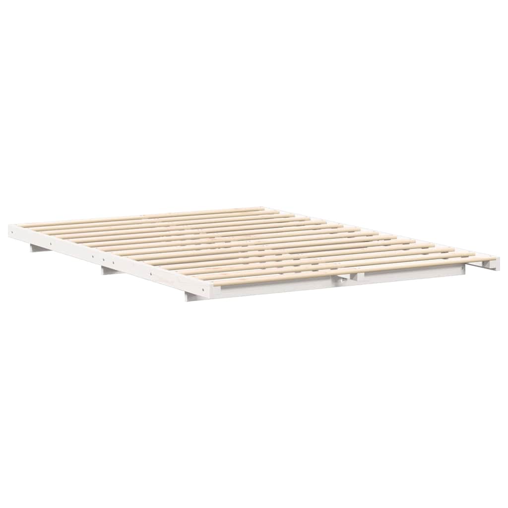 vidaXL Struttura letto a terra Bianco 160 x 210 cm