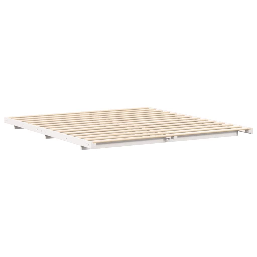 vidaXL Struttura letto a terra Bianco 180 x 210 cm