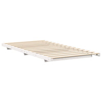 vidaXL Struttura letto a terra Bianco 80 x 220 cm