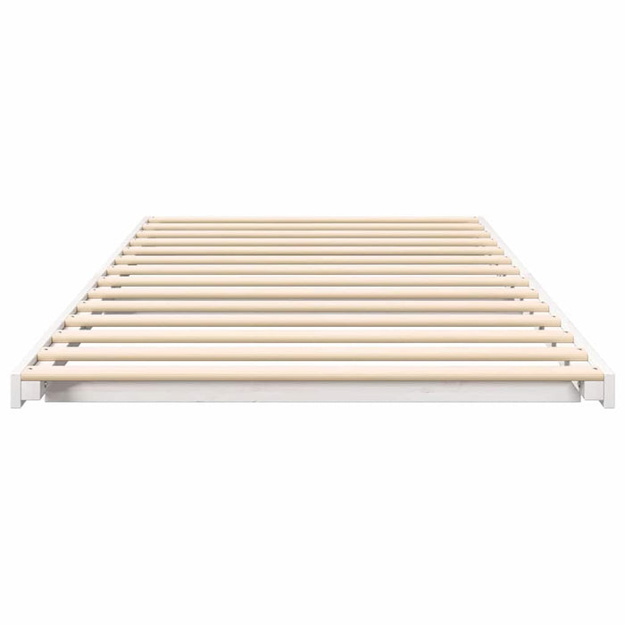 vidaXL Struttura letto a terra Bianco 80 x 220 cm