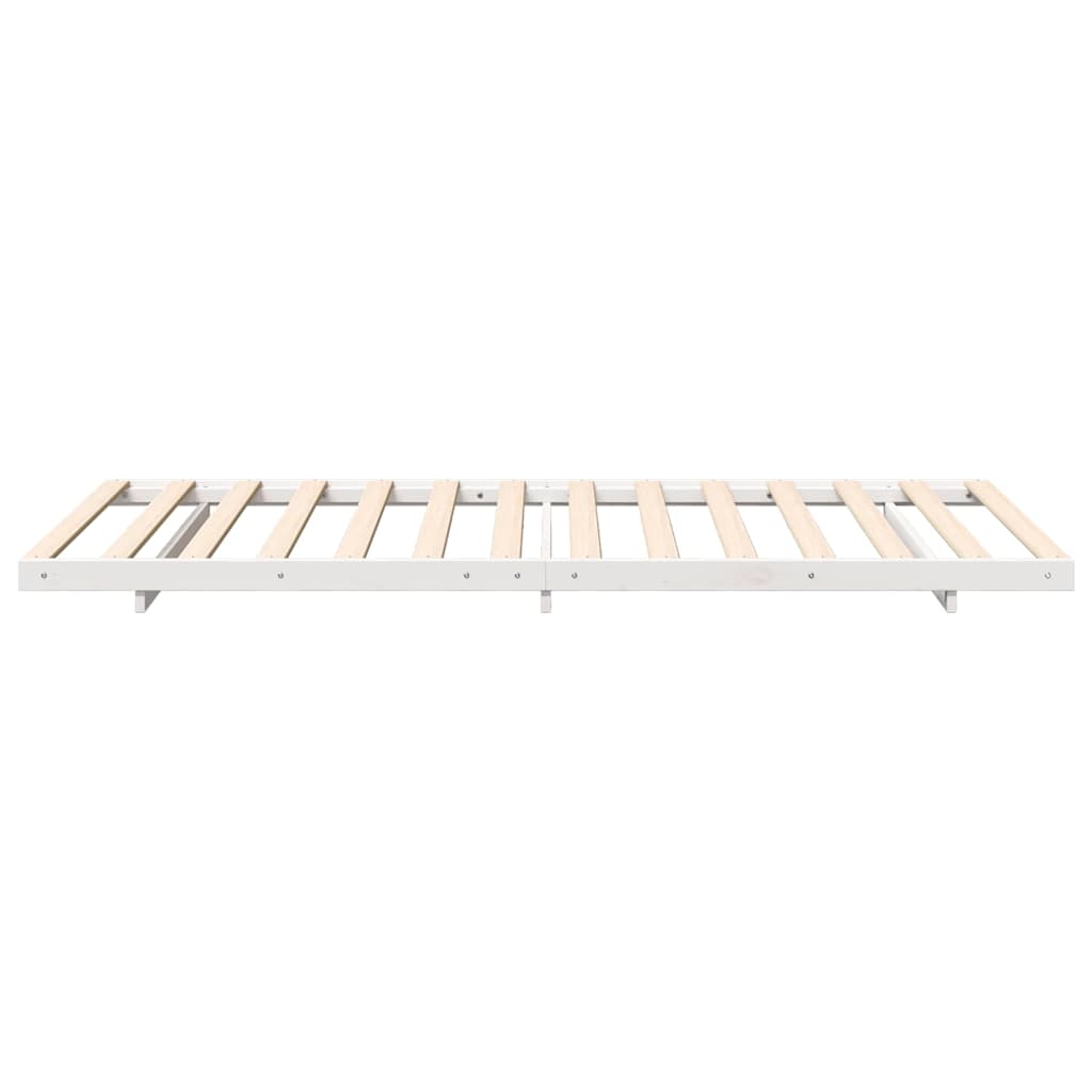 vidaXL Struttura letto a terra Bianco 80 x 220 cm