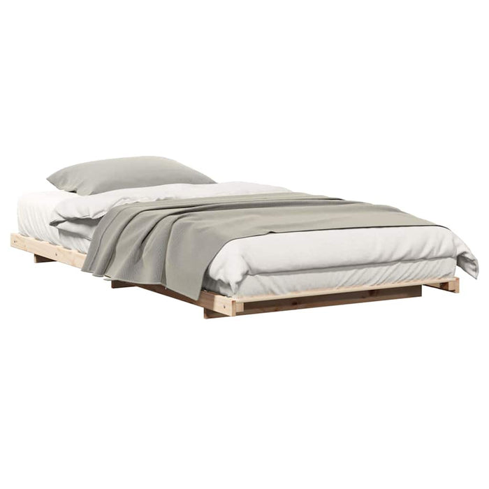 vidaXL Struttura letto a terra Marrone 90 x 220 cm