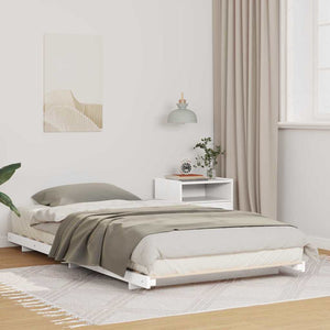 vidaXL Struttura letto a terra Bianco 100 x 220 cm