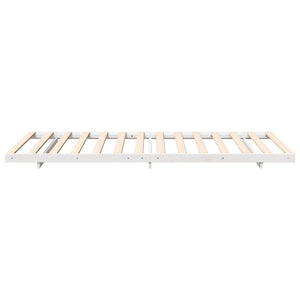 vidaXL Struttura letto a terra Bianco 100 x 220 cm