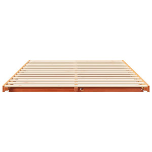 vidaXL Struttura letto a terra Cera marrone 160 x 220 cm