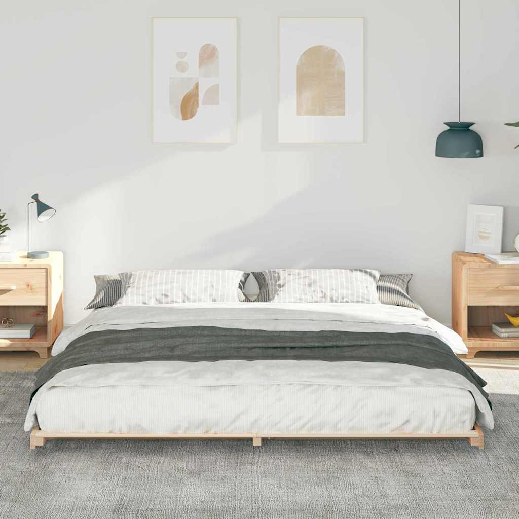 vidaXL Struttura letto a terra Marrone 180 x 220 cm
