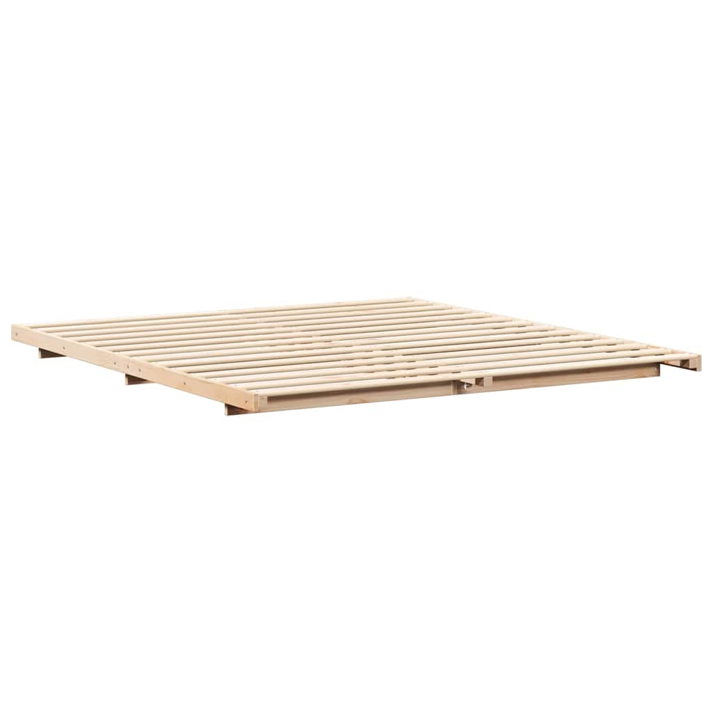 vidaXL Struttura letto a terra Marrone 180 x 220 cm