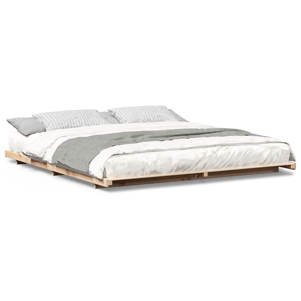 vidaXL Struttura letto a terra Marrone 180 x 220 cm