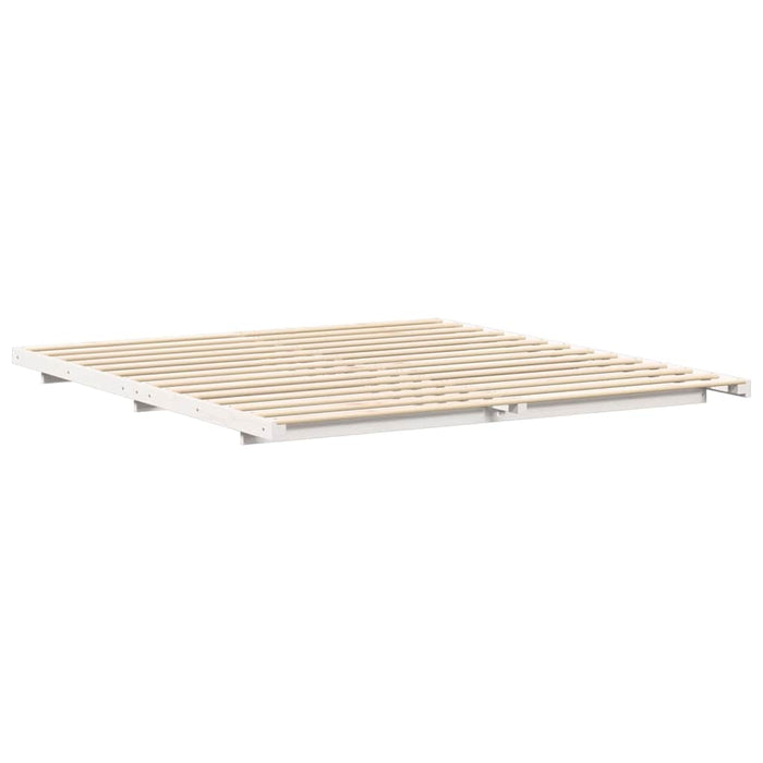 vidaXL Struttura letto a terra Bianco 180 x 220 cm