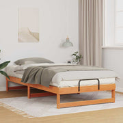 vidaXL Struttura Letto con Manici Marrone Legno di pino massello