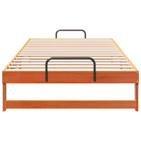 vidaXL Struttura Letto con Manici Marrone Legno di pino massello