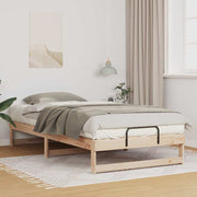 vidaXL Struttura Letto con Manici Marrone Legno di pino massello