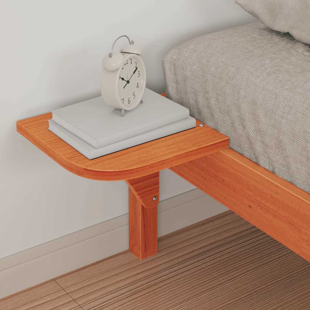 Letto con Tavolini Laterali Marrone cerato 100 x 210 cm 873225