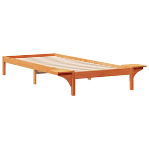 Letto con Tavolini Laterali Marrone cerato 100 x 210 cm 873225