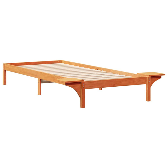 Letto con Tavolini Laterali Marrone cerato 100 x 210 cm 873225