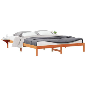 Letto con Tavolini Laterali Marrone cerato 200 x 210 cm 873237