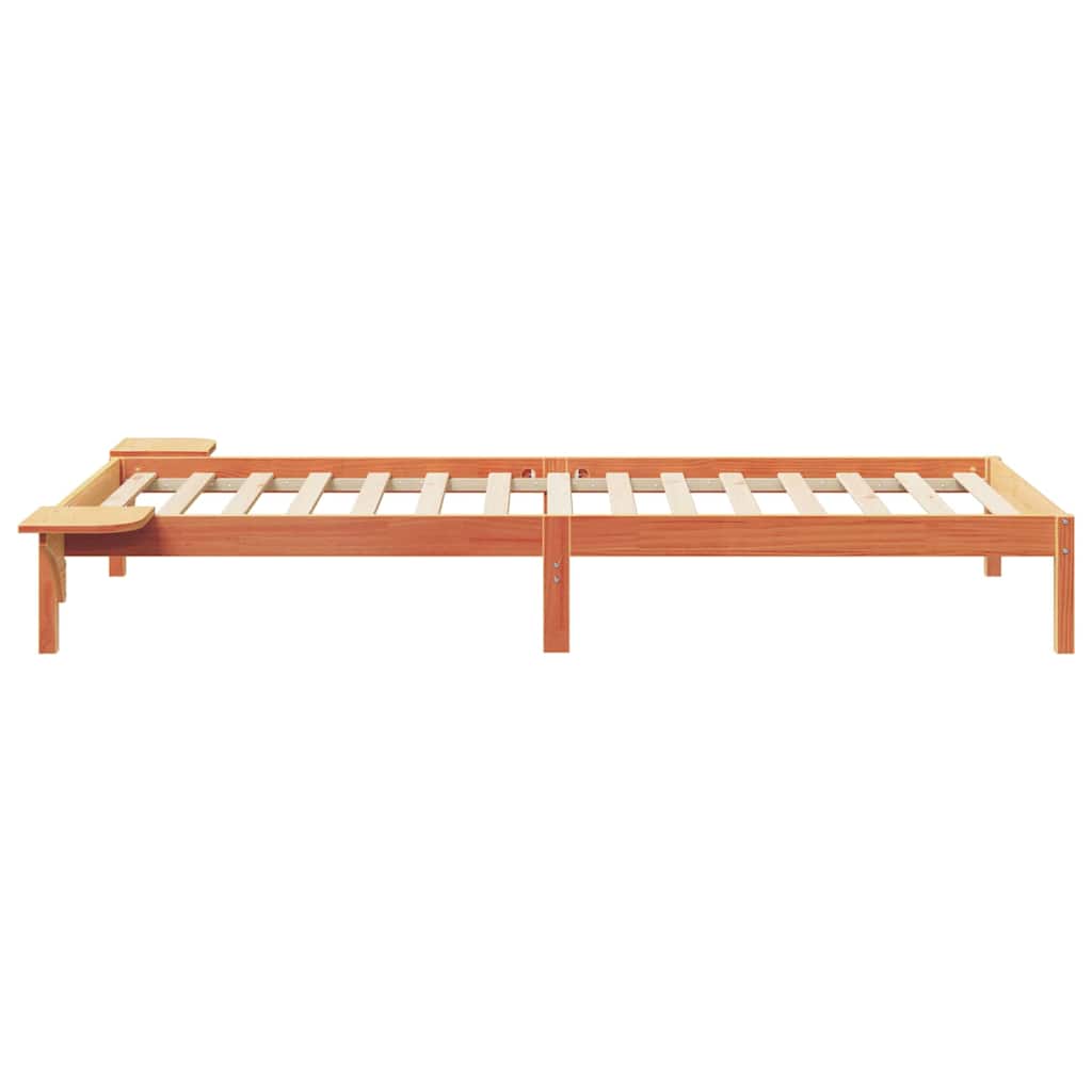 Letto con Tavolini Laterali Marrone cerato 80 x 220 cm 873240