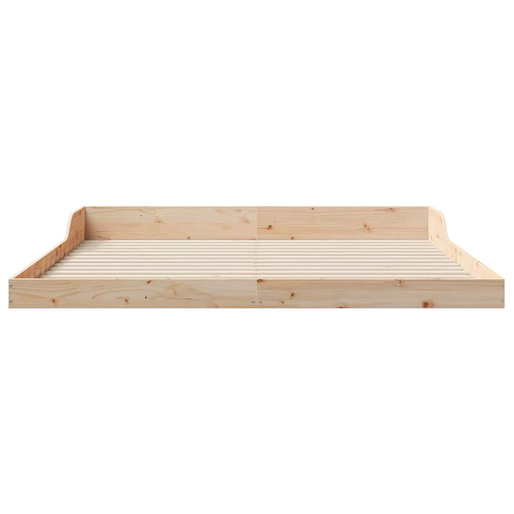 vidaXL Struttura del letto Marrone 200 x 200 cm Legno di pino massello