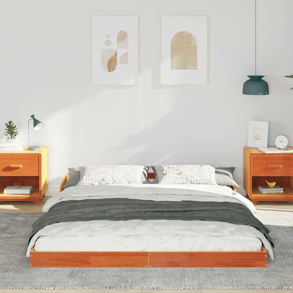 vidaXL Struttura del letto Cera marrone 160 x 200 cm