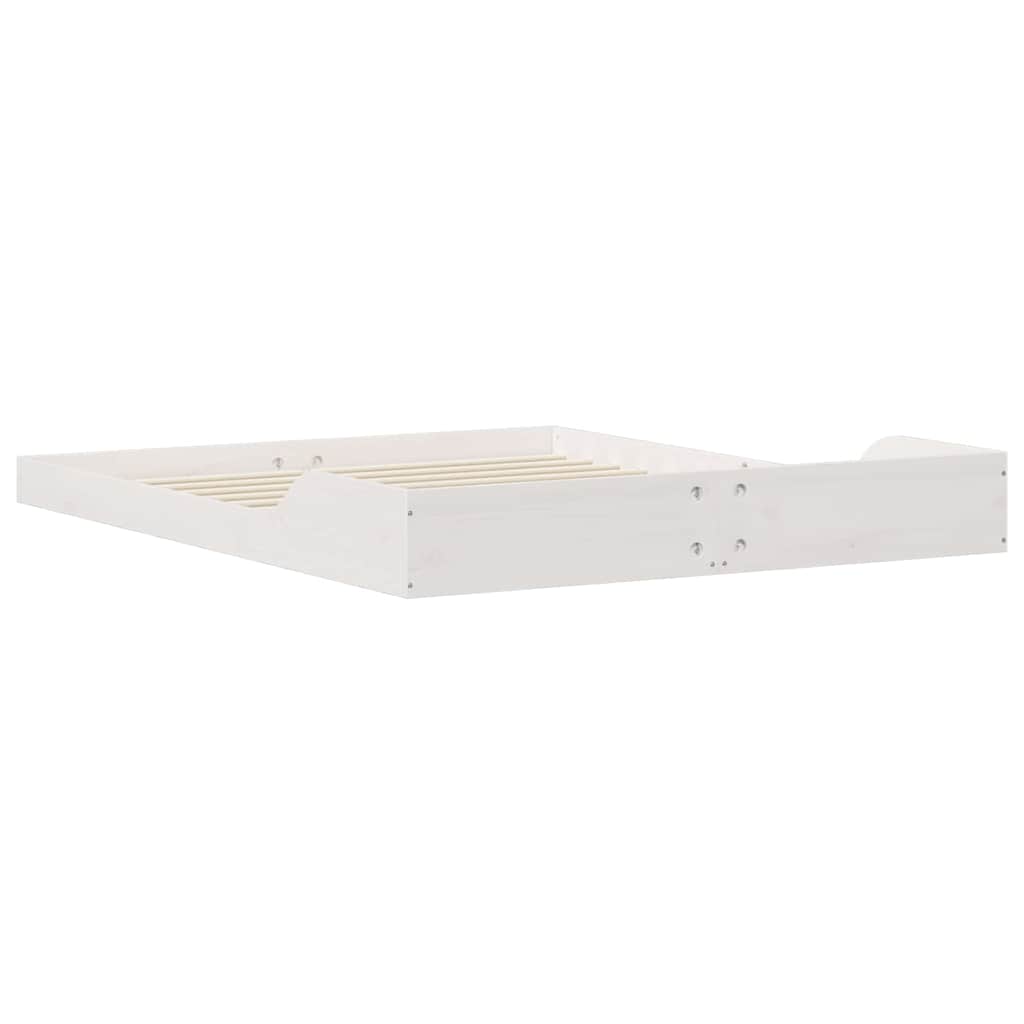 vidaXL Struttura del letto Bianco 150 x 200 cm Legno di pino massello