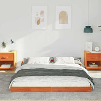 vidaXL Struttura del letto Cera marrone 140 x 200 cm
