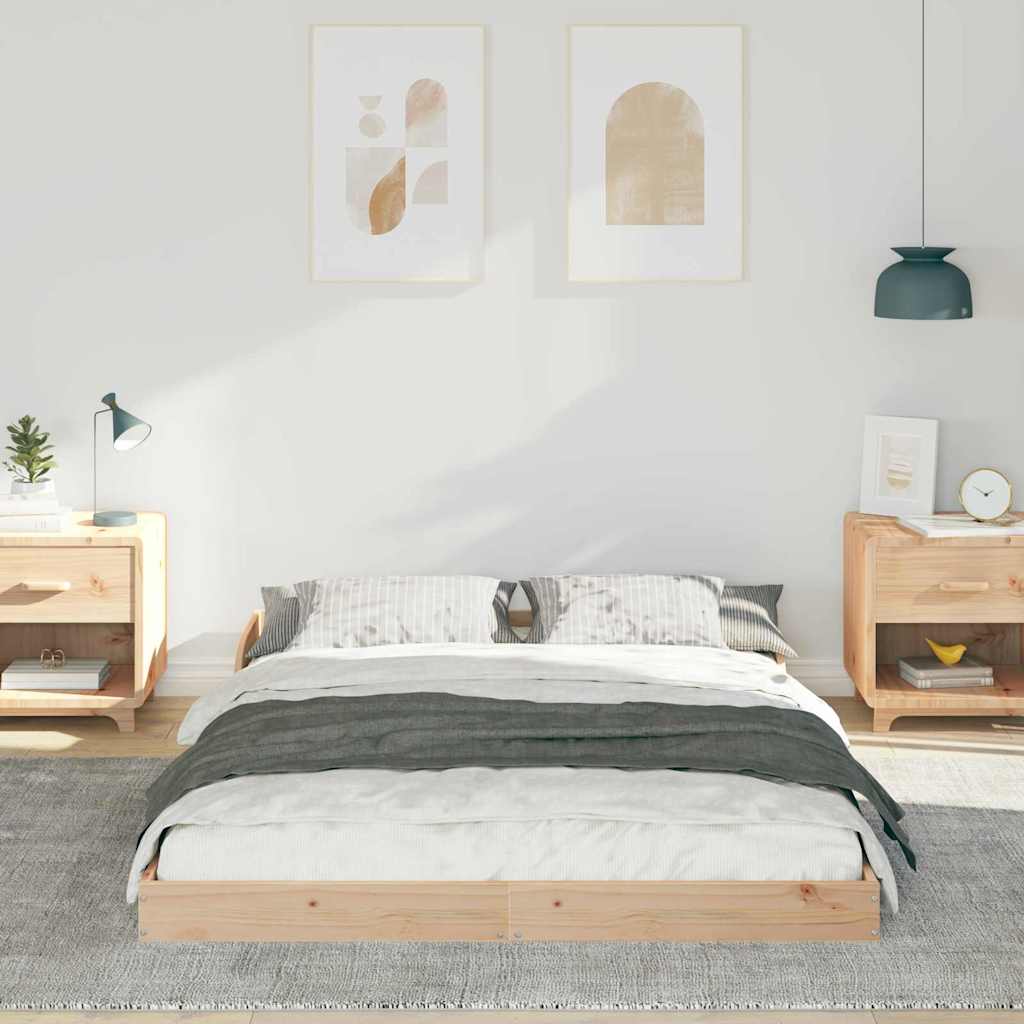 vidaXL Struttura del letto Marrone 120 x 200 cm Legno di pino massello
