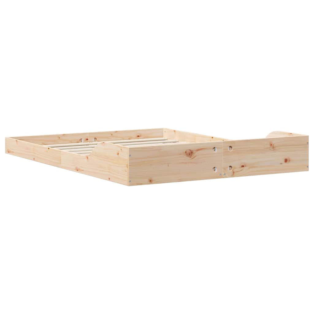 vidaXL Struttura del letto Marrone 120 x 200 cm Legno di pino massello
