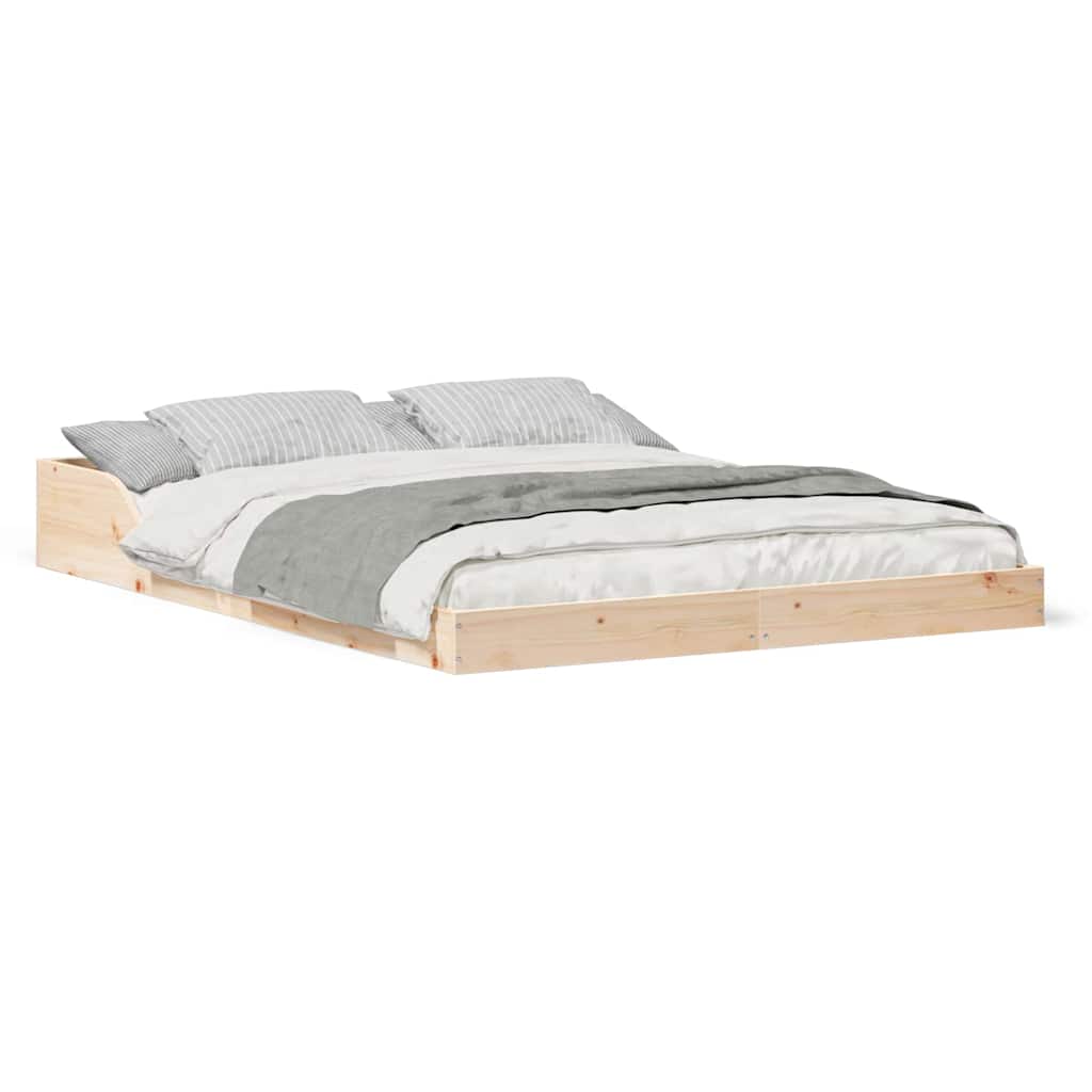 vidaXL Struttura del letto Marrone 120 x 200 cm Legno di pino massello