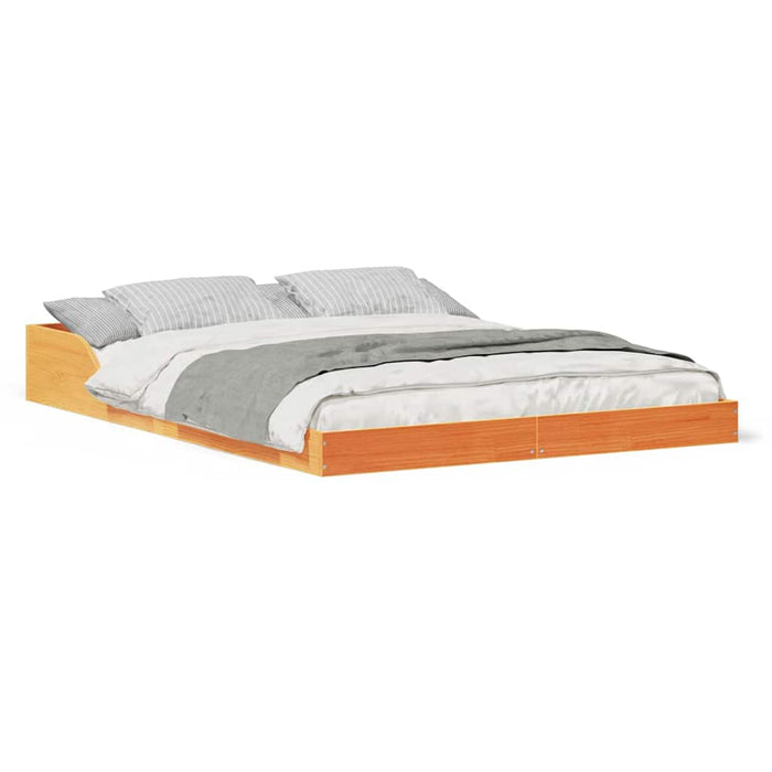 vidaXL Struttura del letto Cera marrone 120 x 200 cm