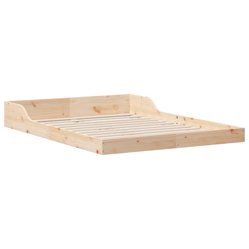 vidaXL Struttura del letto Marrone 140 x 190 cm Legno di pino massello