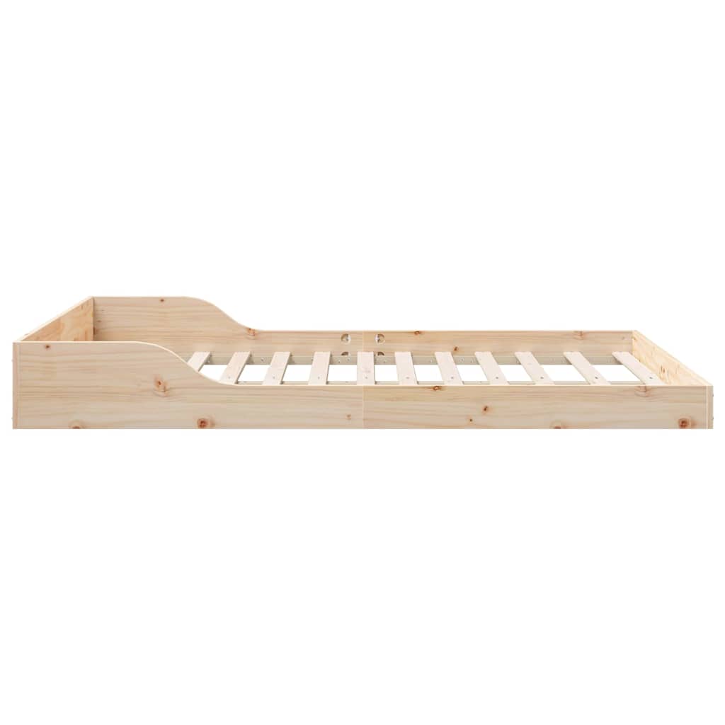 vidaXL Struttura del letto Marrone 140 x 190 cm Legno di pino massello