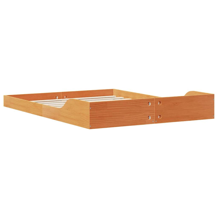 vidaXL Struttura del letto Cera marrone 140 x 190 cm