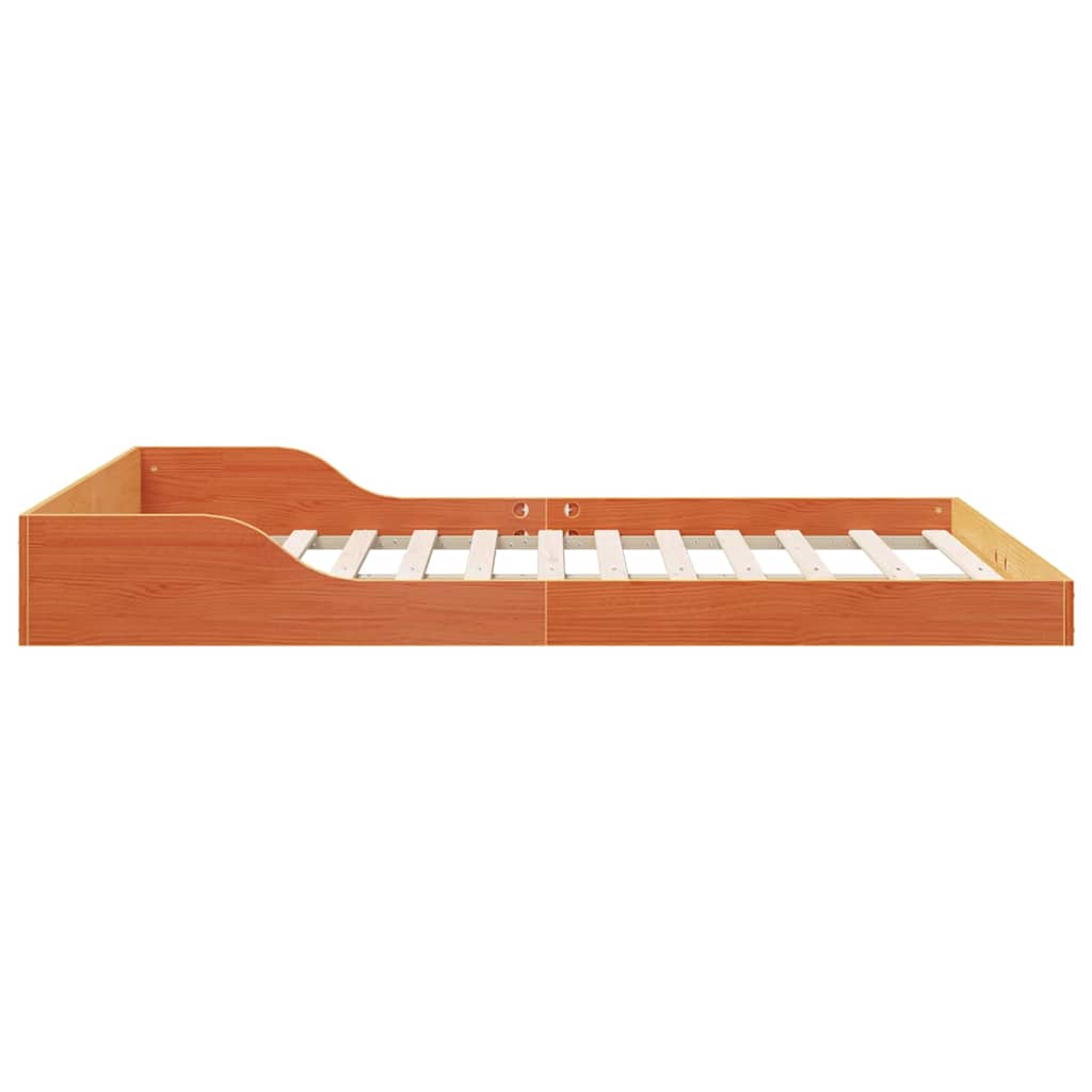 vidaXL Struttura del letto Cera marrone 140 x 190 cm