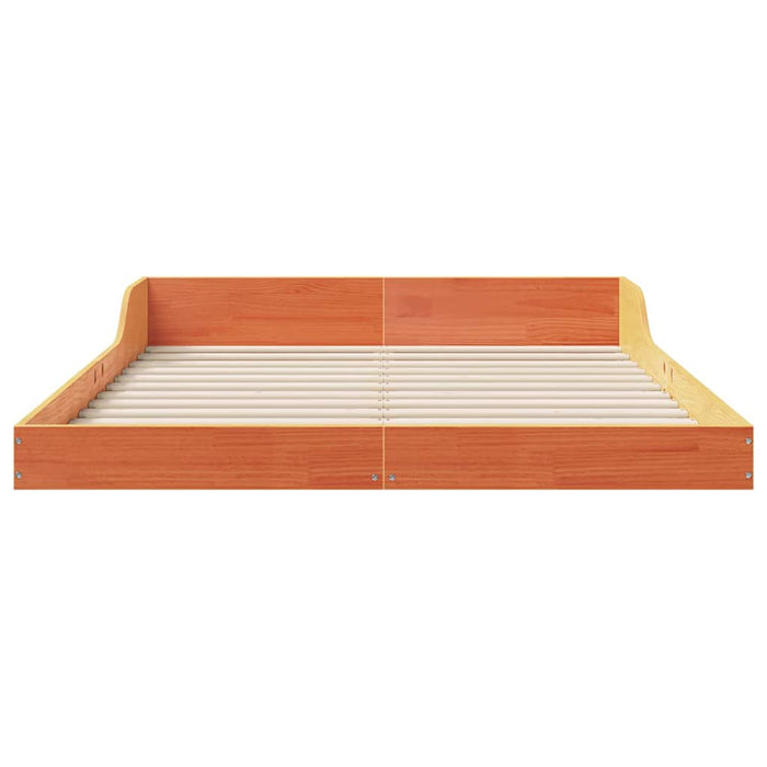 vidaXL Struttura del letto Cera marrone 135 x 190 cm