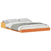vidaXL Struttura del letto Cera marrone 135 x 190 cm