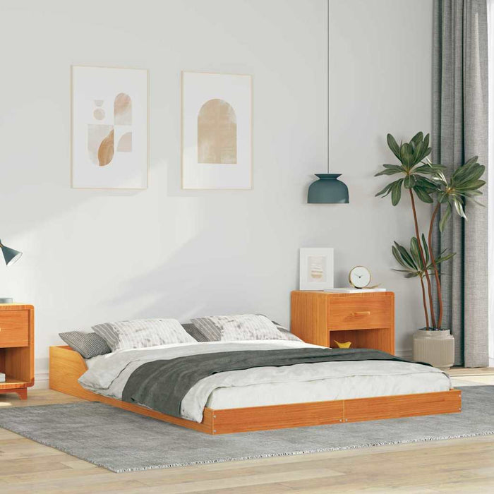 vidaXL Struttura del letto Cera marrone 120 x 190 cm