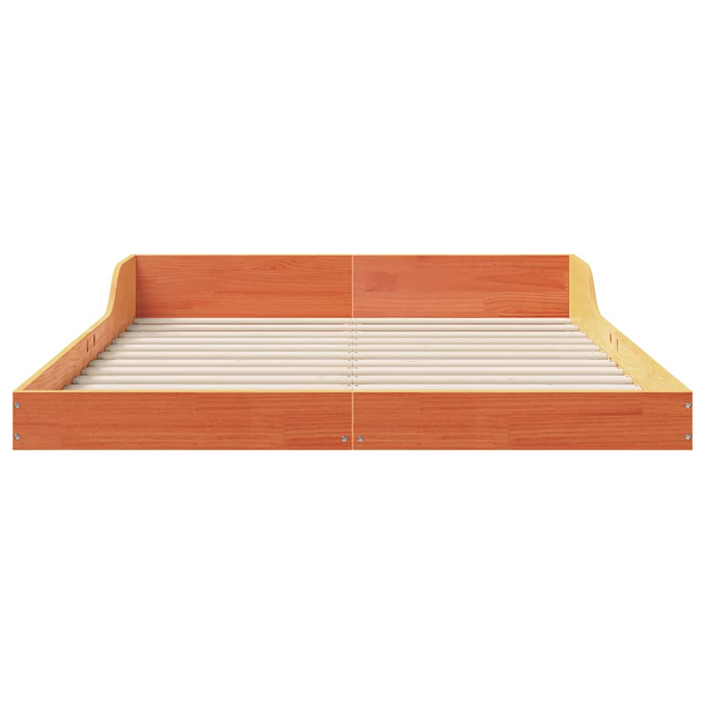 vidaXL Struttura del letto Cera marrone 120 x 190 cm