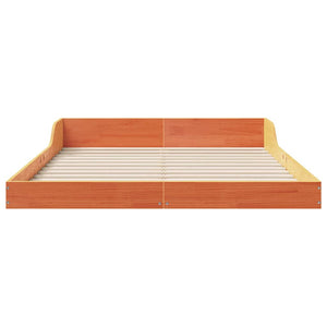 vidaXL Struttura del letto Cera marrone 120 x 190 cm