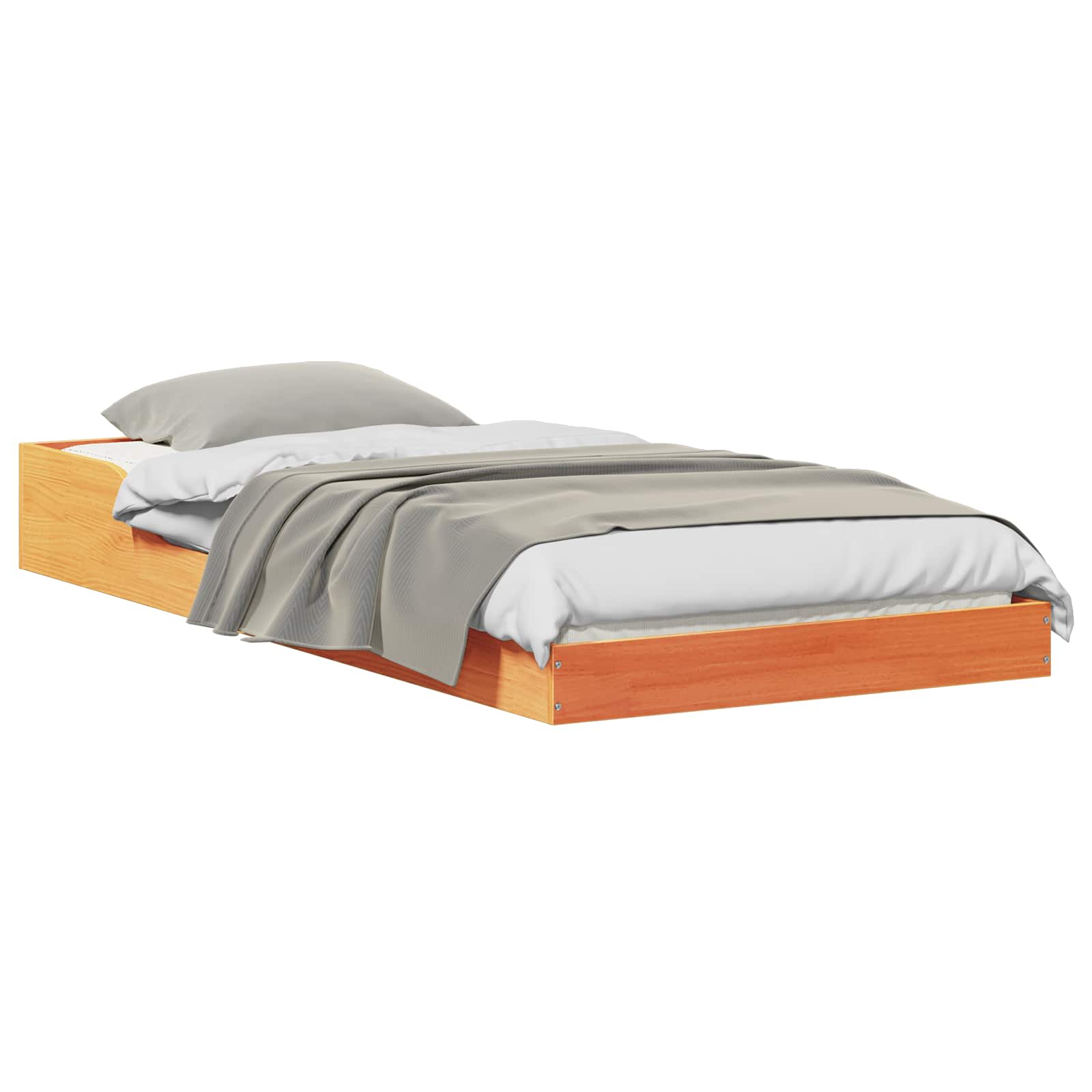 Struttura del letto Marrone cerato 80 x 200 cm Pino massello 873336