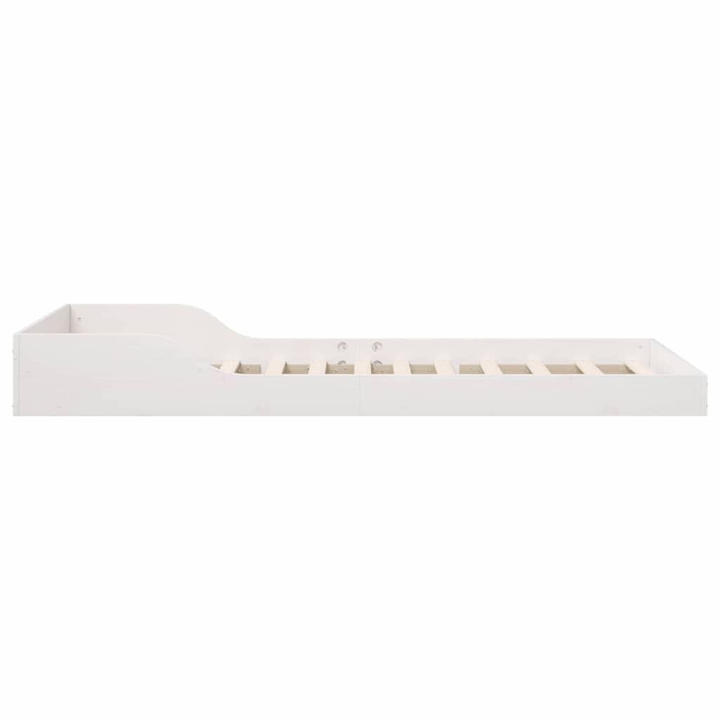vidaXL Struttura del letto Bianco 90 x 210 cm Legno di pino massello