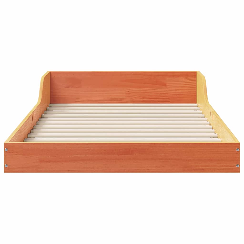 vidaXL Struttura del letto Cera marrone 90 x 210 cm