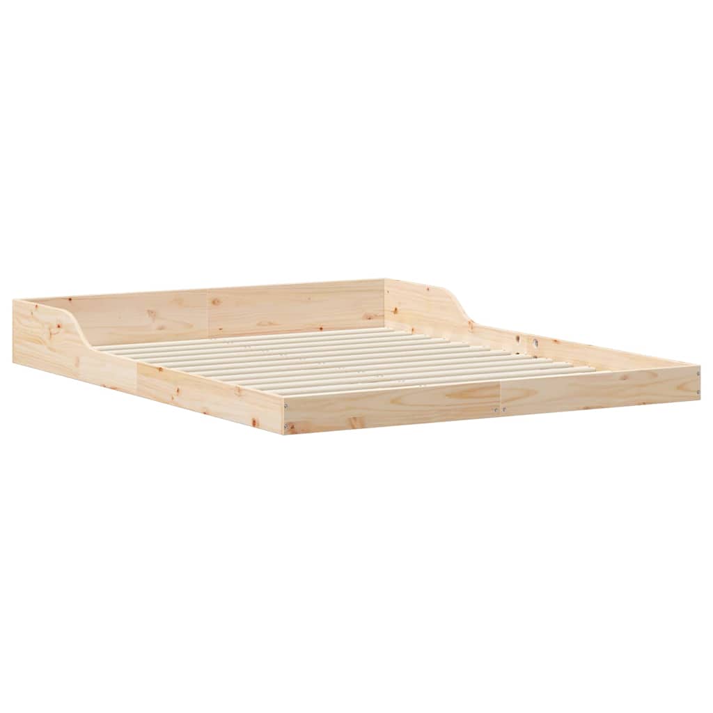 vidaXL Struttura del letto Marrone 160 x 210 cm Legno di pino massello
